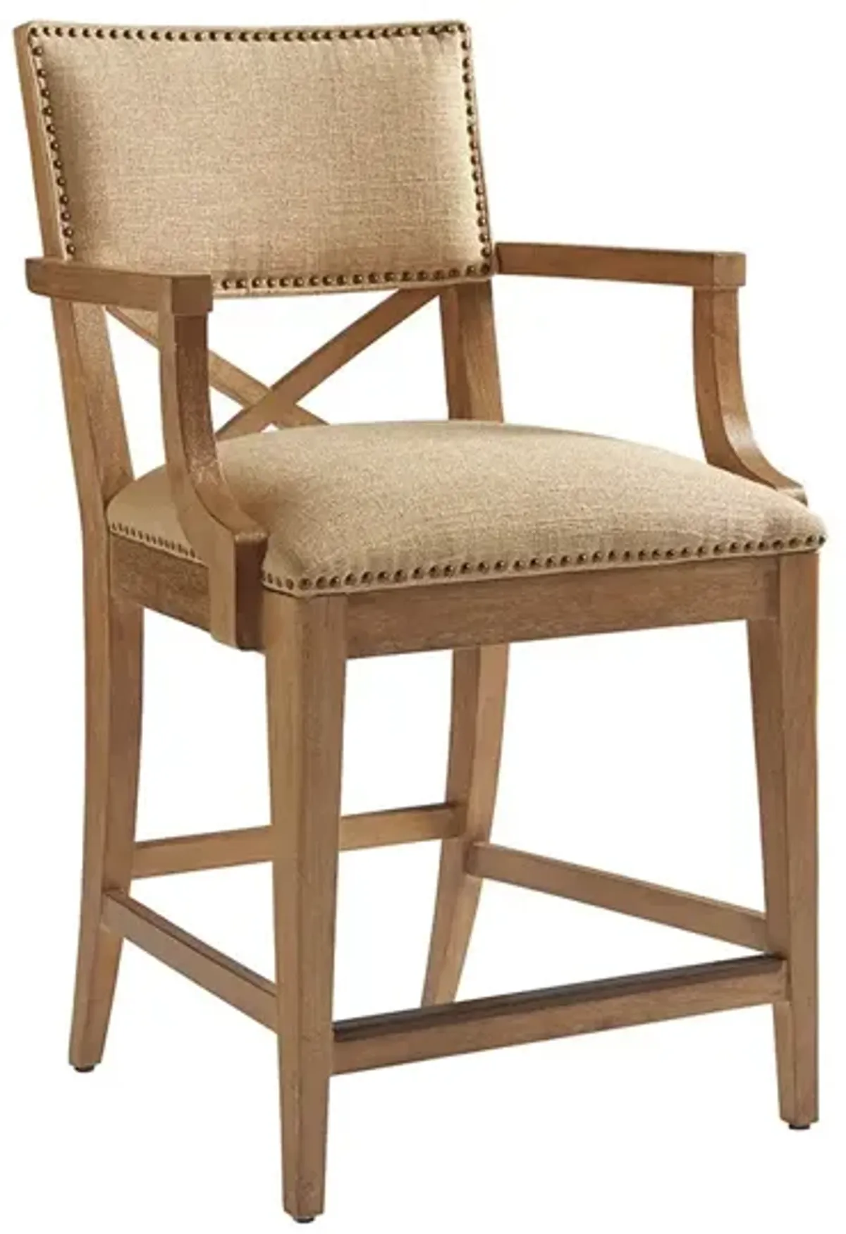 Tommy Bahama Home by Lexington Los Altos Bar & Counter Stool Wood/Upholstered in Brown/Yellow