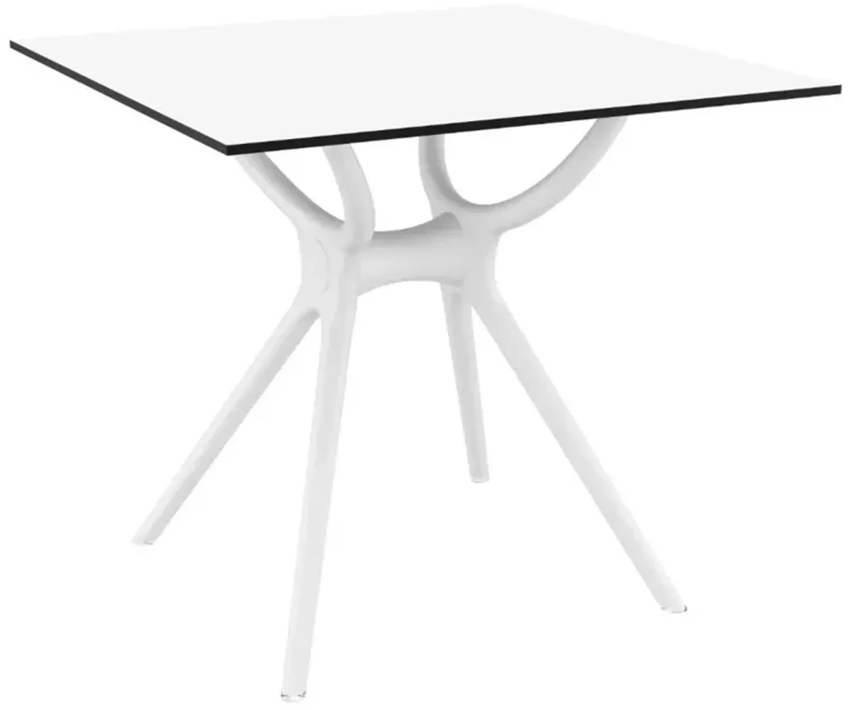 Compamia 31 Inch Air Outdoor Square Dining Table White