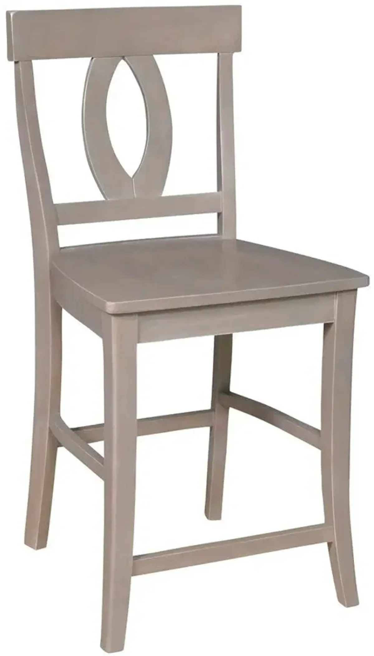 John Thomas Cosmopolitan 24 Inch Wood Verona Stool in Taupe Gray