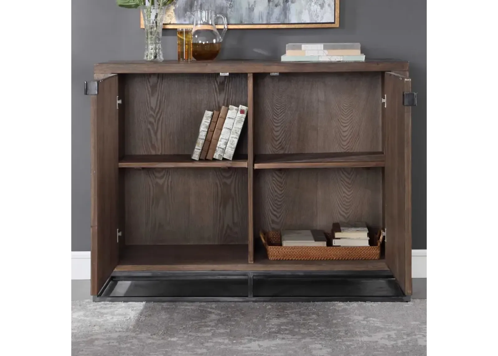 Uttermost Evros Walnut Reclaimed Fir Accent Cabinet