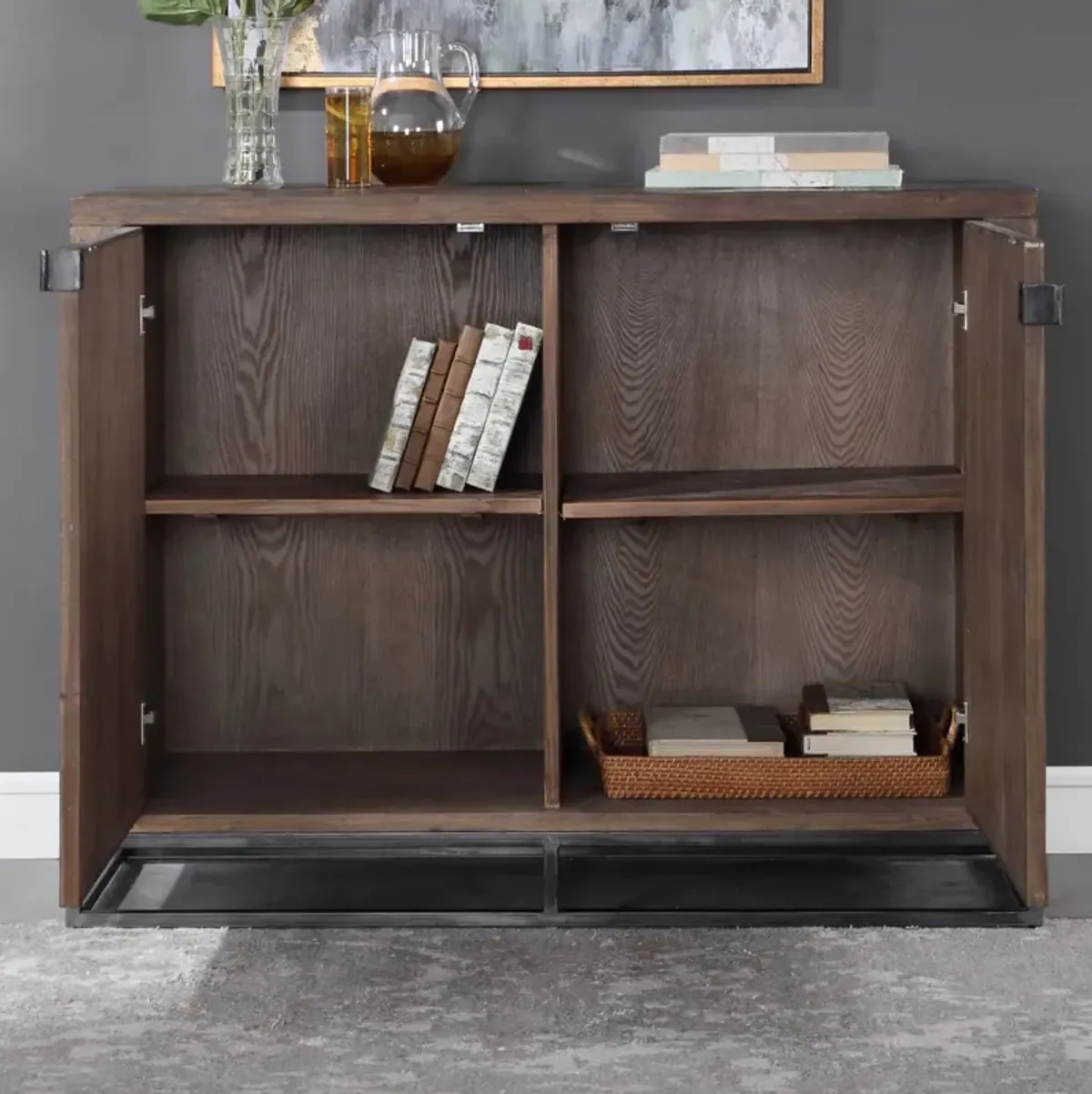 Uttermost Evros Walnut Reclaimed Fir Accent Cabinet