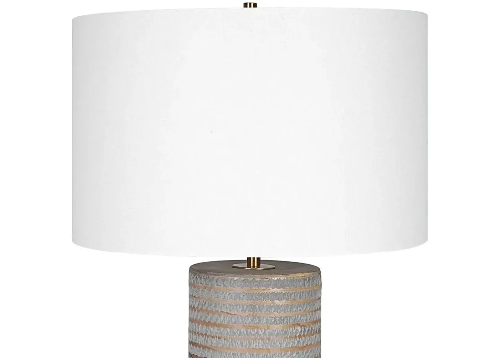 Uttermost Monolith Frosted Pewter Gray Table Lamp