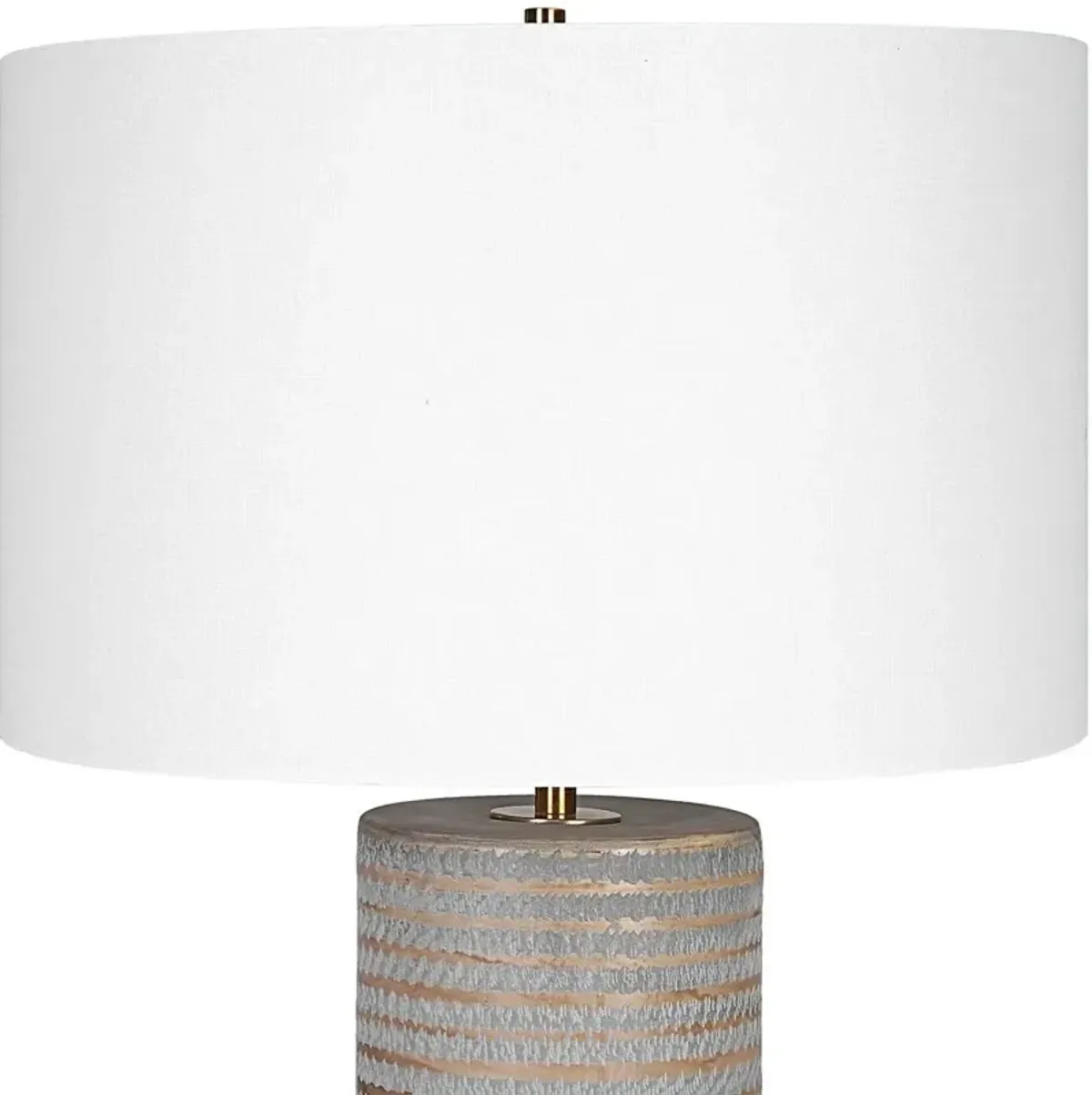 Uttermost Monolith Frosted Pewter Gray Table Lamp