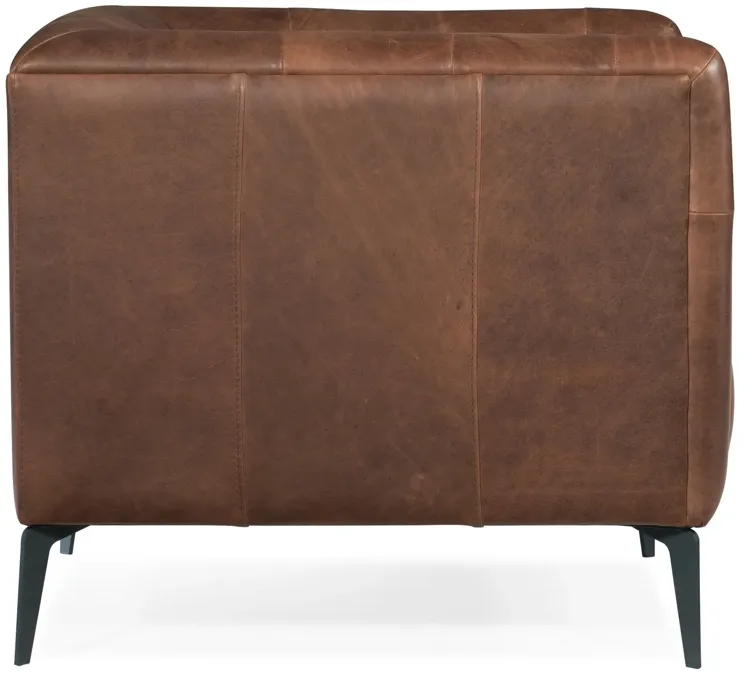 NICOLLA LEATHER STATIONARY BARREL CHAIR