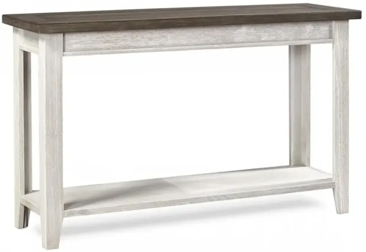 Aspenhome Eastport Drifted White Sofa Table