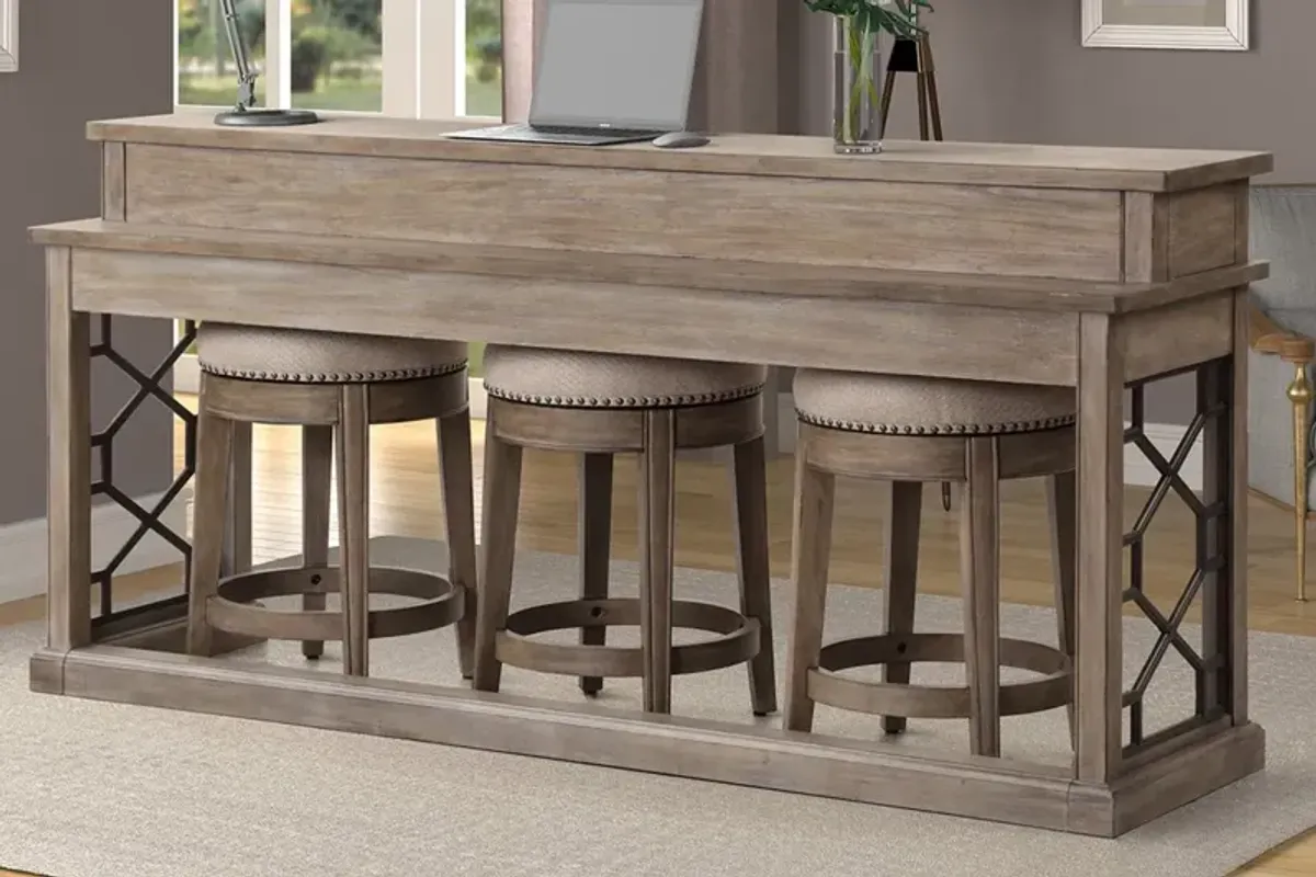 Parker House Sundance Collection Everywhere Sandstone Console Bar Stools & Table Set