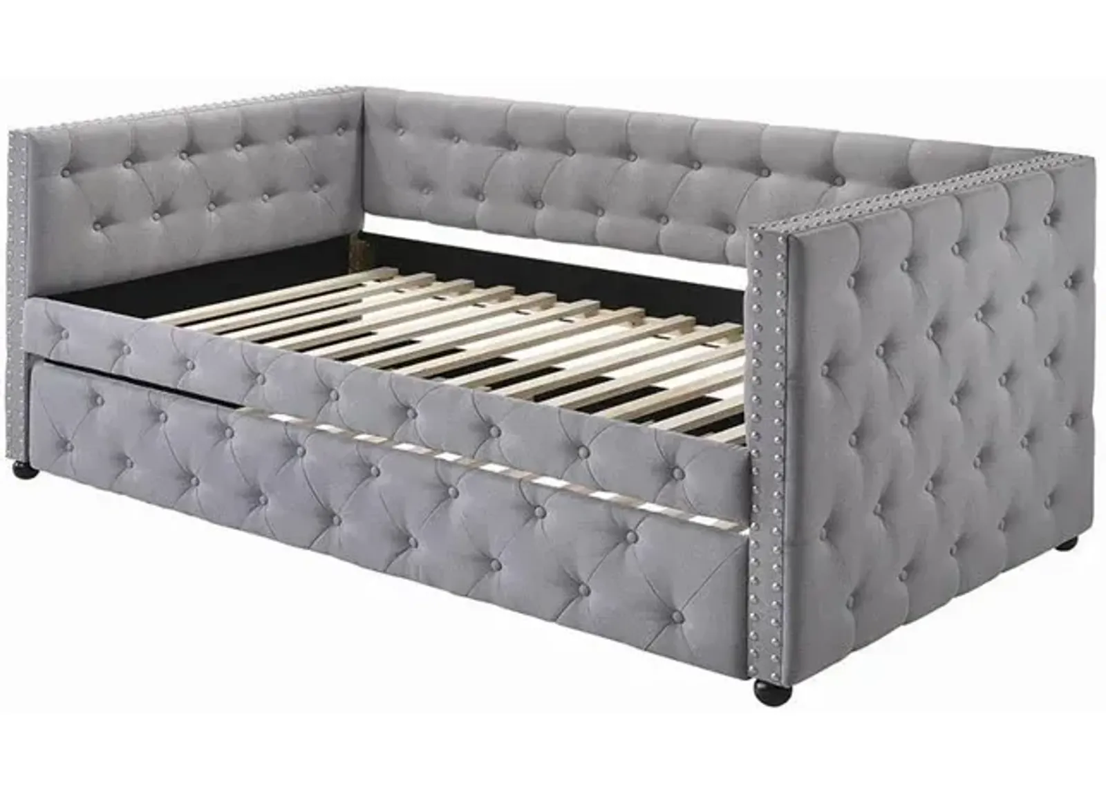 Coaster Mockern Upholstered Twin Daybed with Trundle Grey