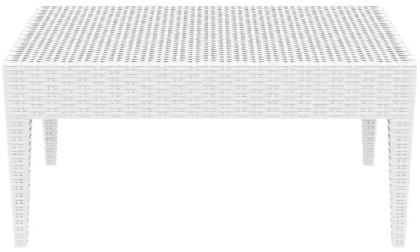 Compamia Miami Rectangle Resin Coffee Table White