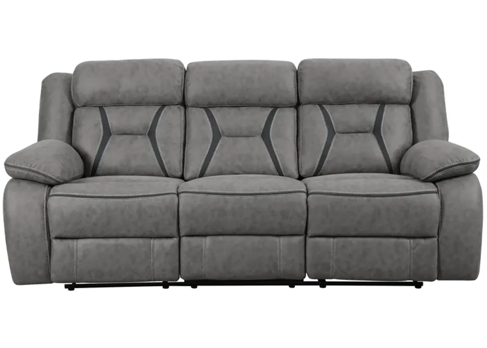 Coaster Higgins Upholstered Motion Reclining Sofa Grey