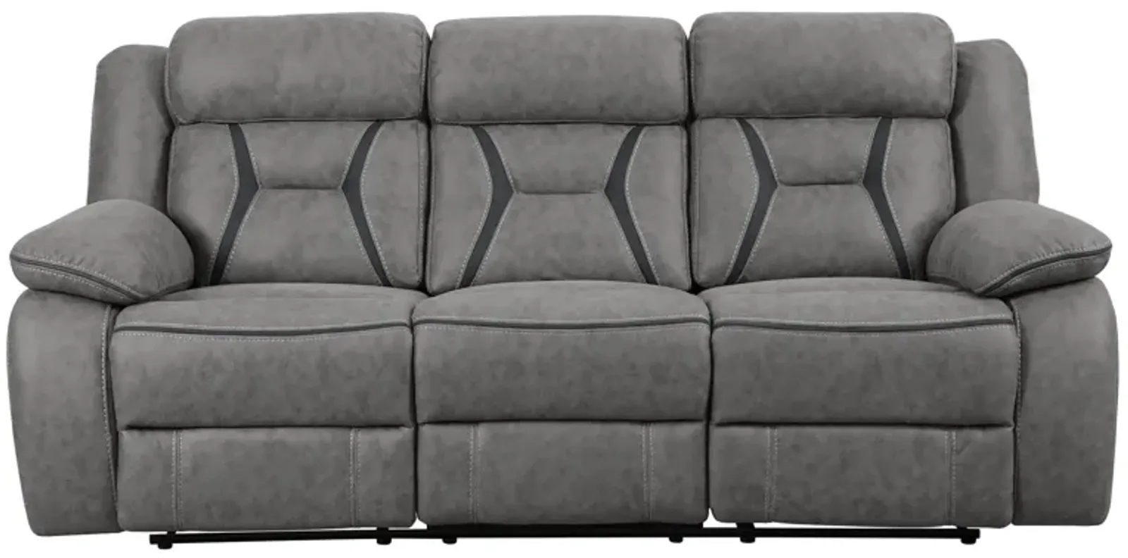 Coaster Higgins Upholstered Motion Reclining Sofa Grey