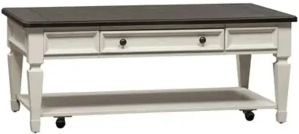 Liberty Furniture Allyson Park Wire Brushed White Cocktail Table