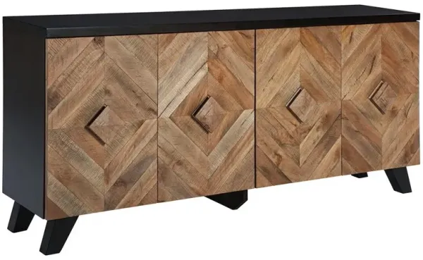 Ashley Robin Ridge Two-Tone Brown Door Accent Cabinet