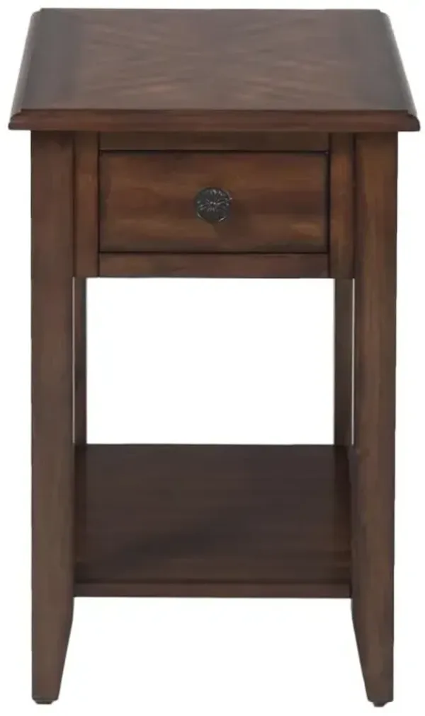 Jofran Medium Brown Chairside Table