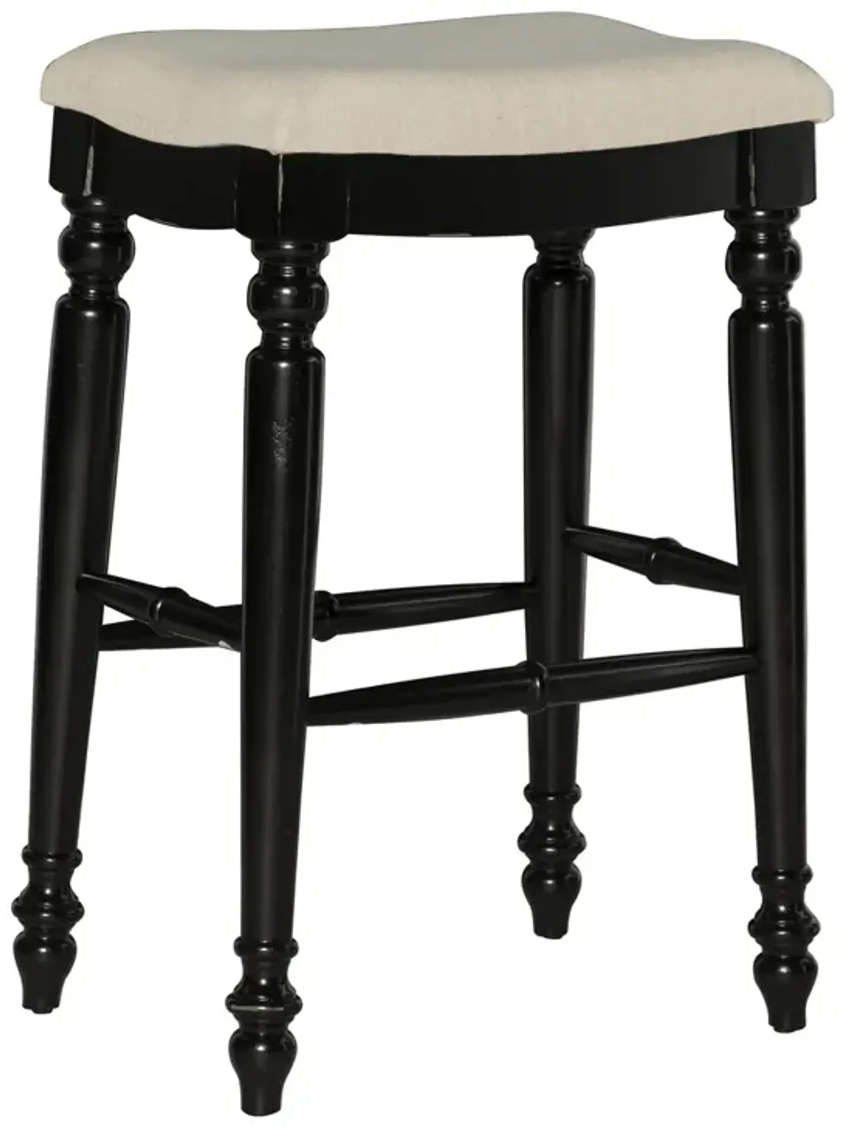 Linon Marino Black Backless Bar Stool