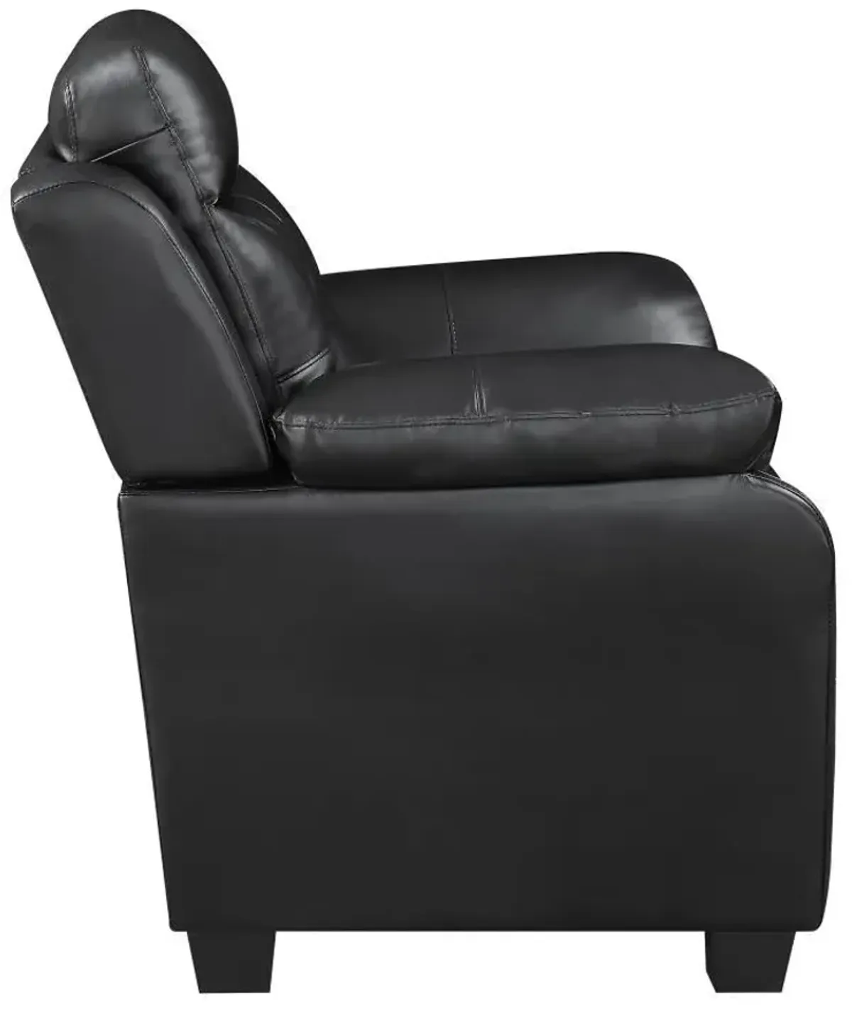 Coaster Finley Upholstered Padded Arm Tufted Accent Chair Black