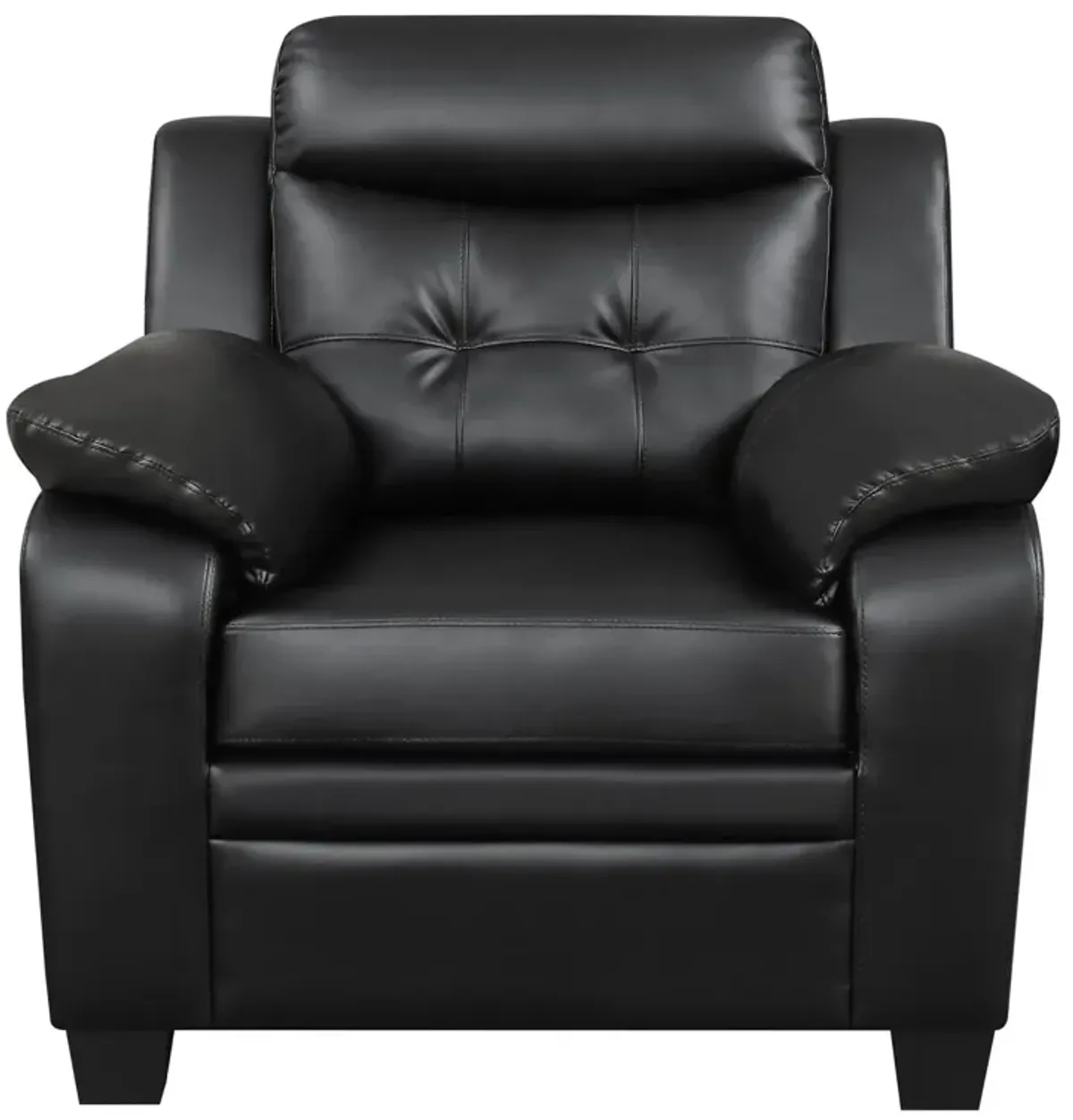 Coaster Finley Upholstered Padded Arm Tufted Accent Chair Black