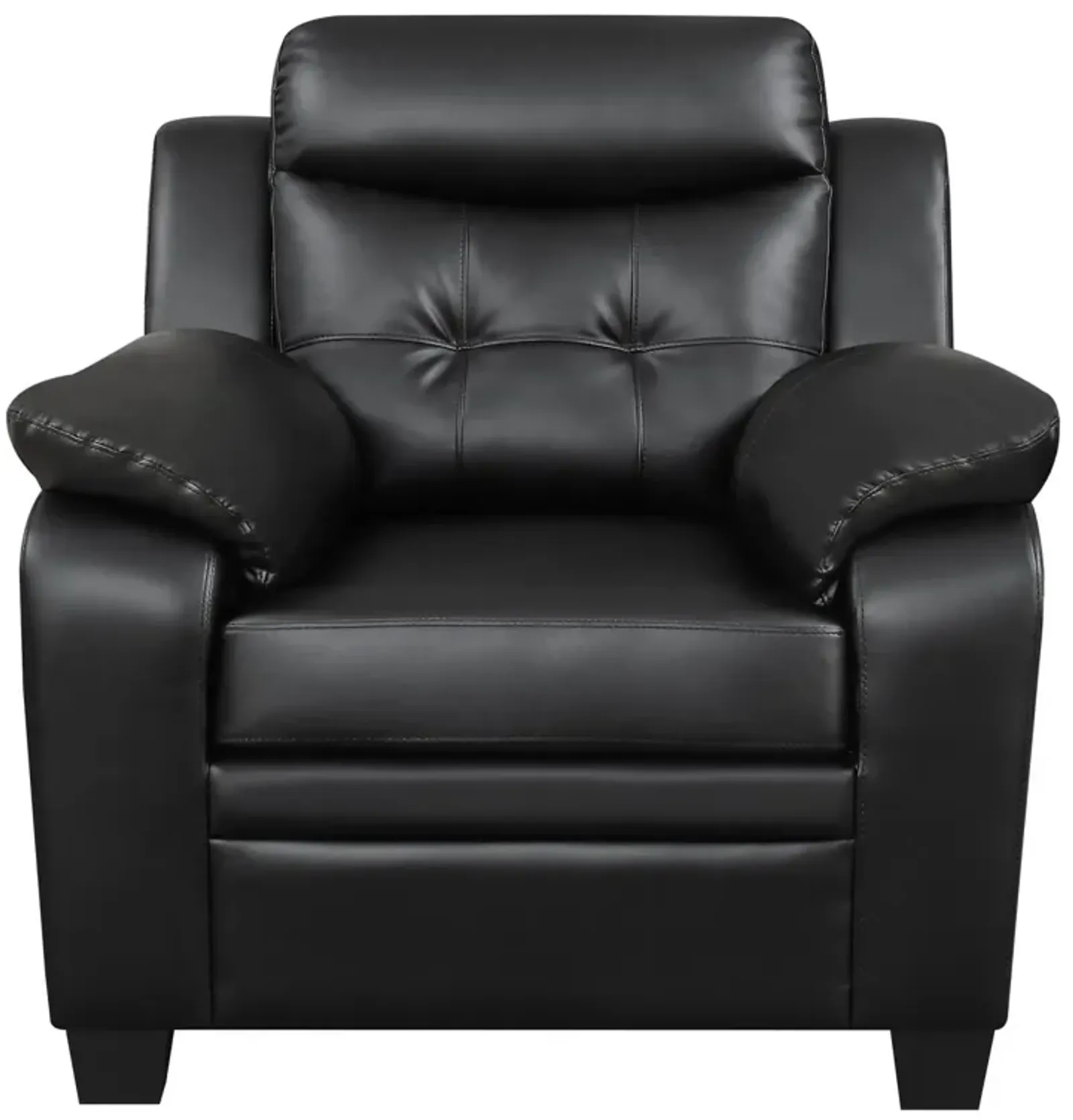 Coaster Finley Upholstered Padded Arm Tufted Accent Chair Black