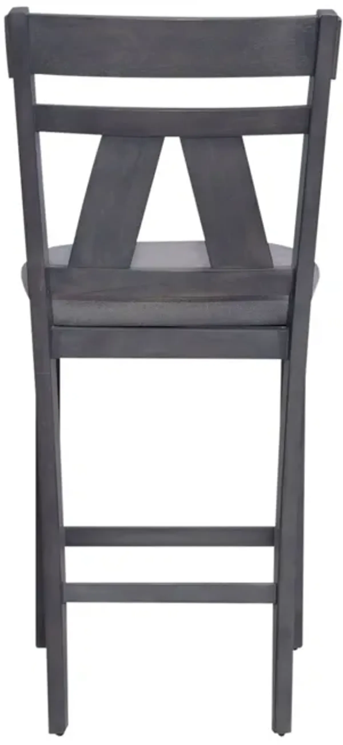 Liberty Furniture Lawson Slate/Weathered Gray Splat Back Counter-Height Chair