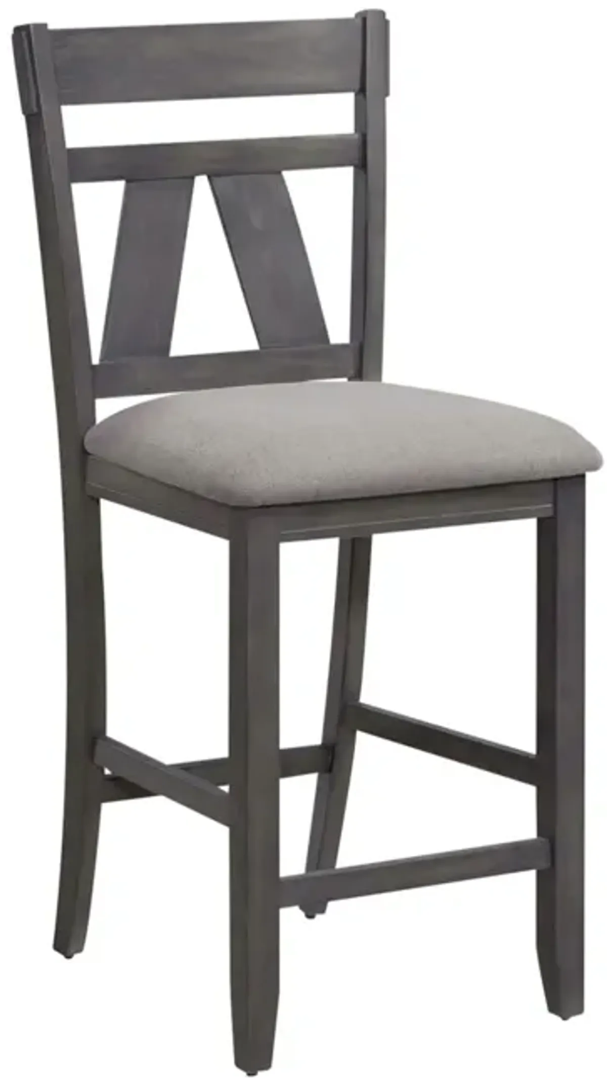 Liberty Furniture Lawson Slate/Weathered Gray Splat Back Counter-Height Chair