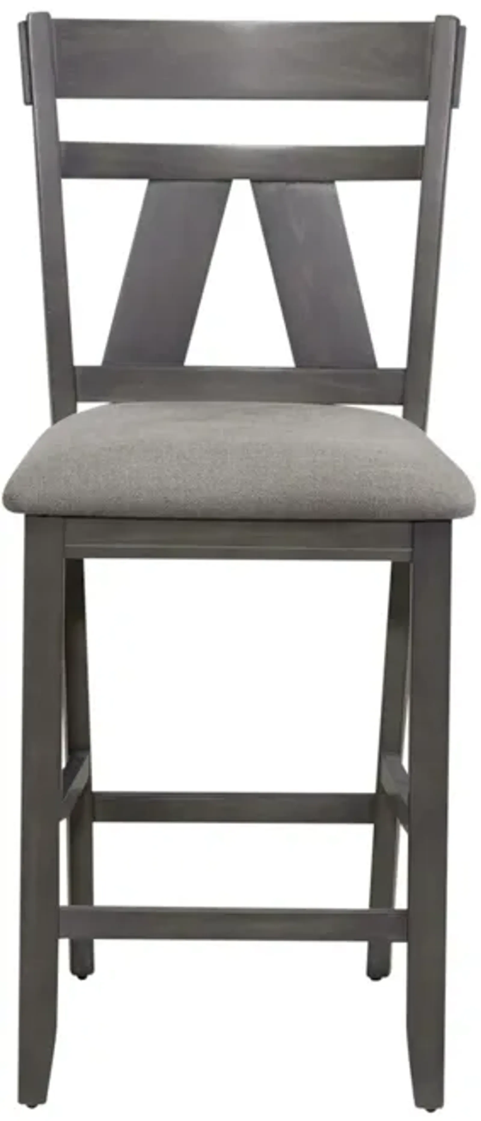 Liberty Furniture Lawson Slate/Weathered Gray Splat Back Counter-Height Chair