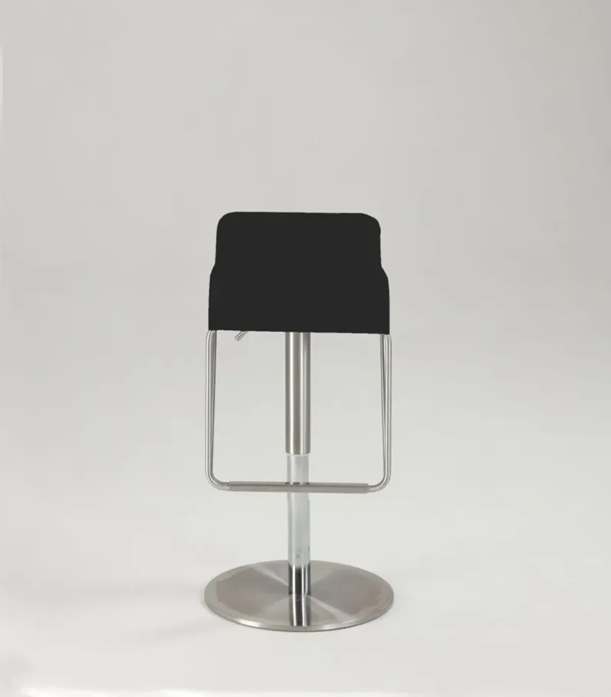 BLACK LOW BACK PNEUMATIC-ADJUSTABLE SWIVEL STOOL