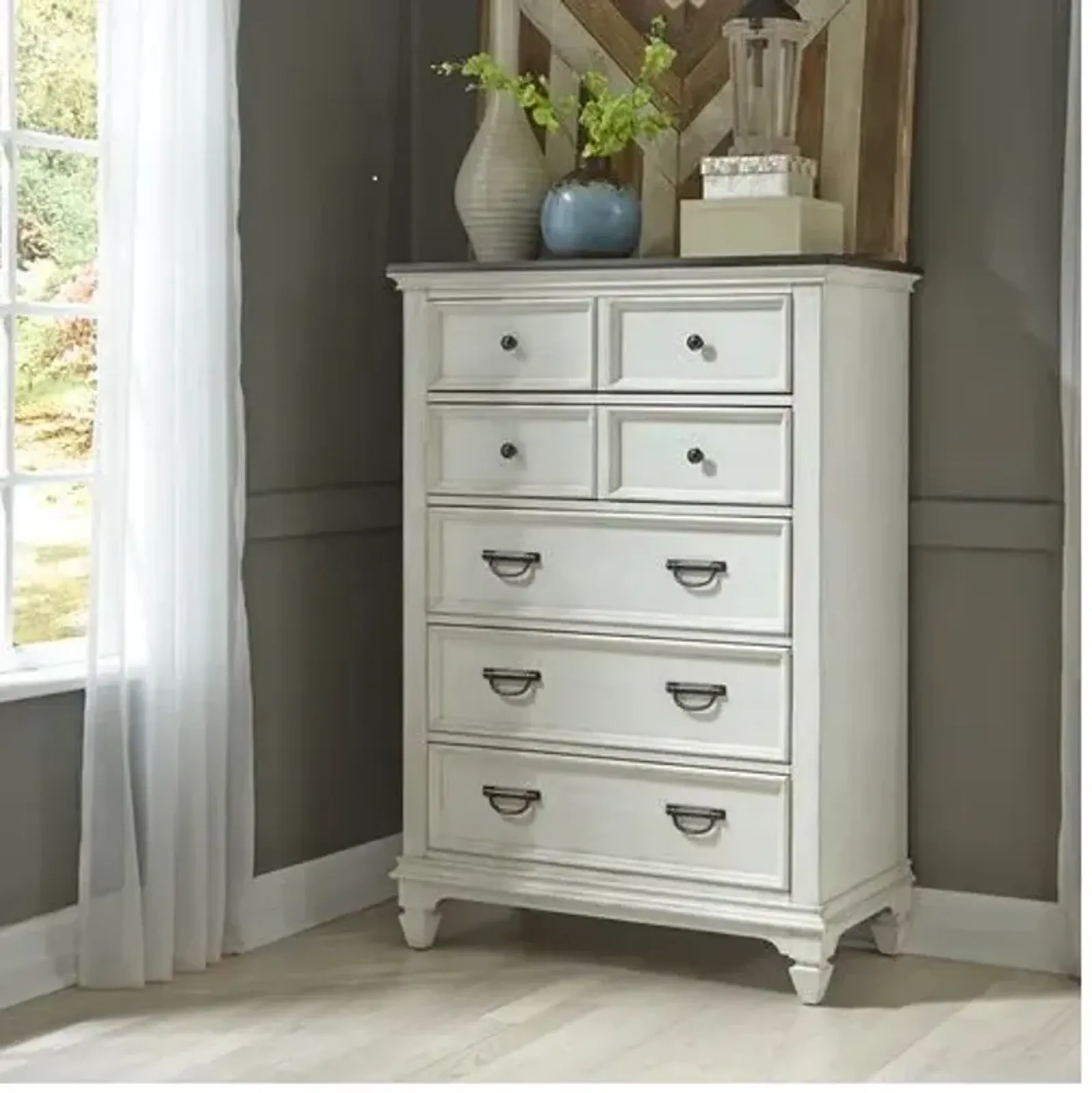 Liberty Furniture Allyson Park Wire Brushed White 5-Drawer Chest