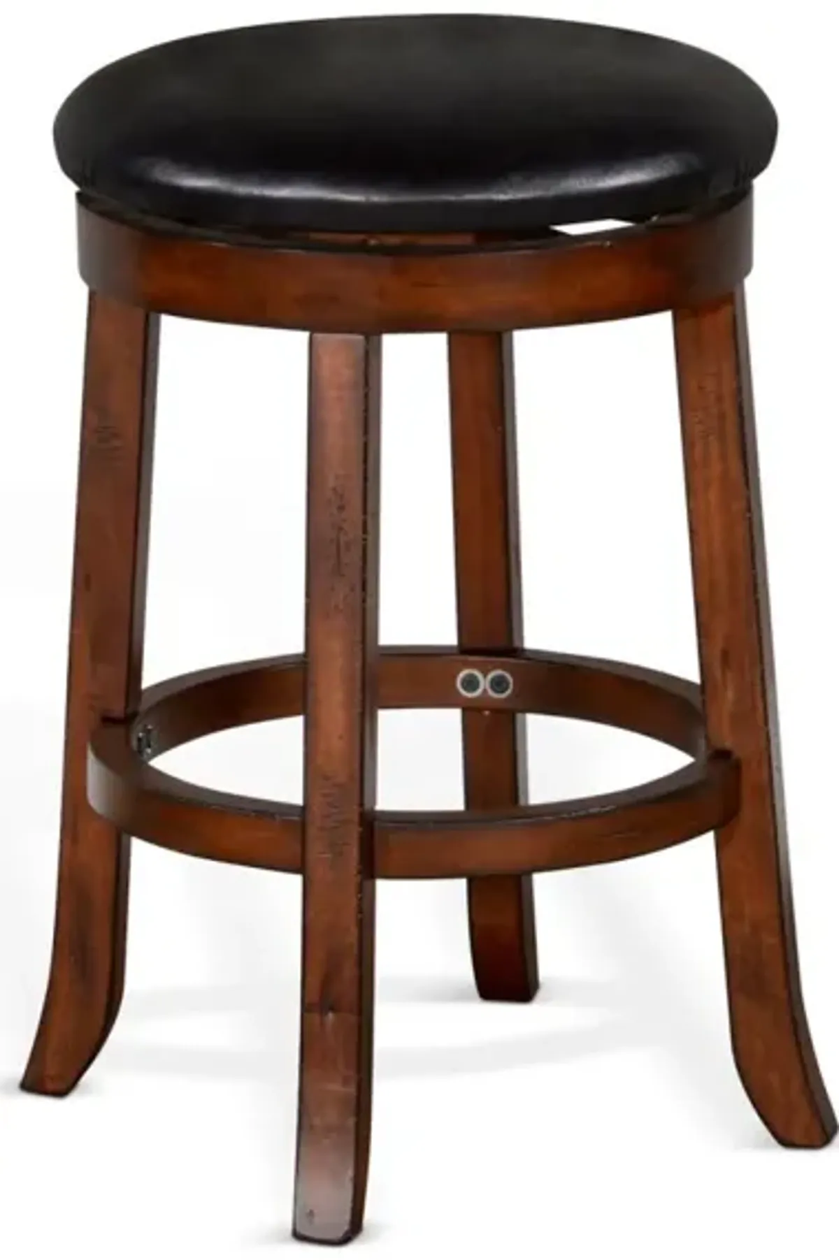 Sunny Designs Tuscany Vintage Mocha 24 Inch Swivel Counter-Height Stool with Cushioned Seat