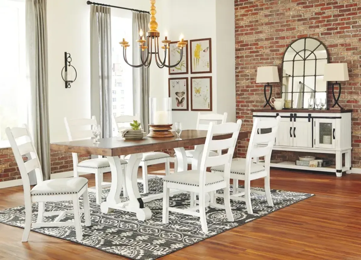 Ashley Valebeck White/Brown Dining Room Table