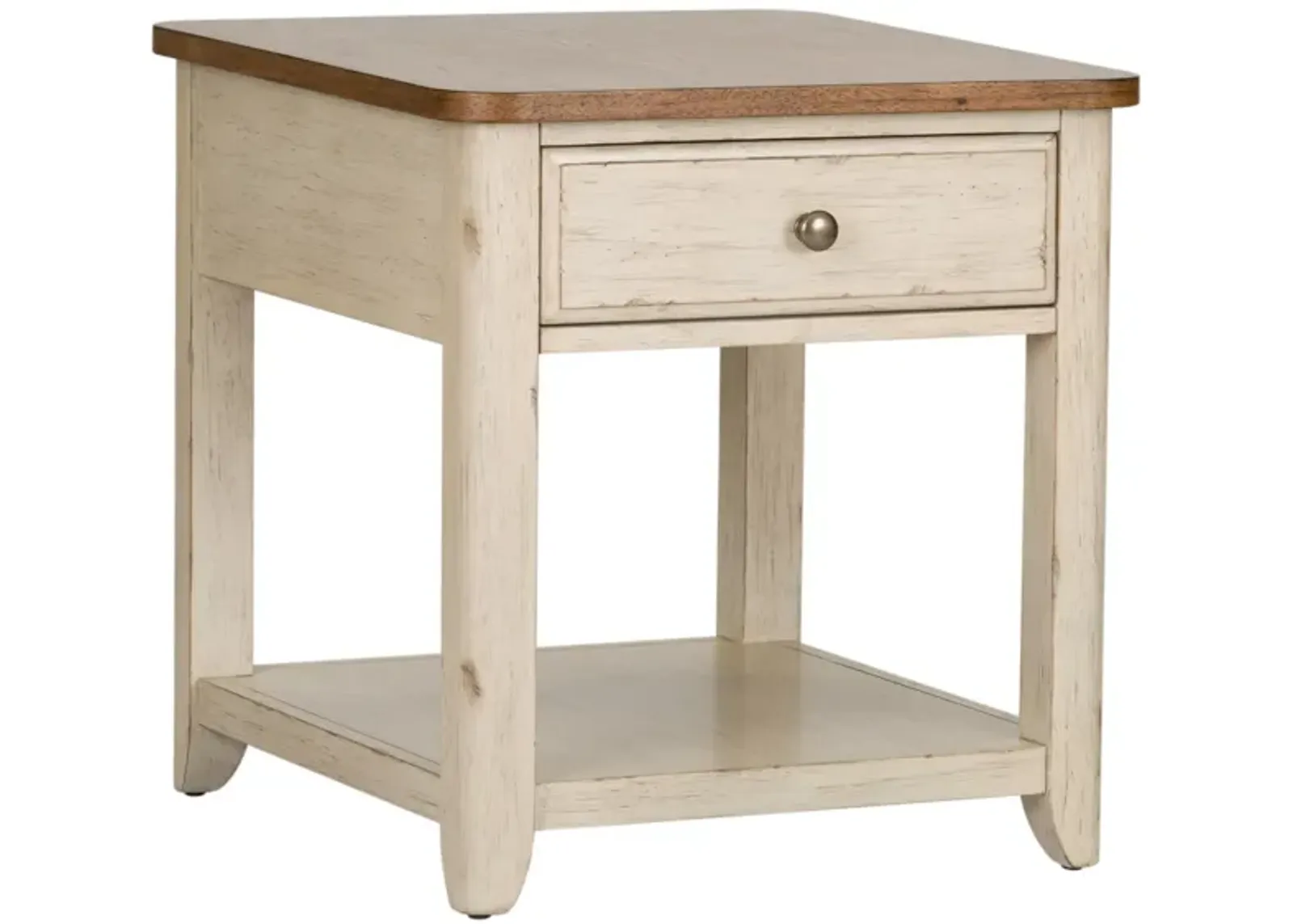 Liberty Furniture 3-Piece Set 1 Cocktail, 2 End Tables Farmhouse Reimagined