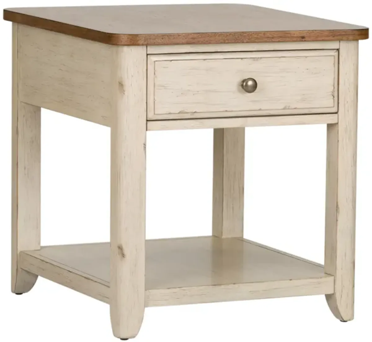 Liberty Furniture 3-Piece Set 1 Cocktail, 2 End Tables Farmhouse Reimagined