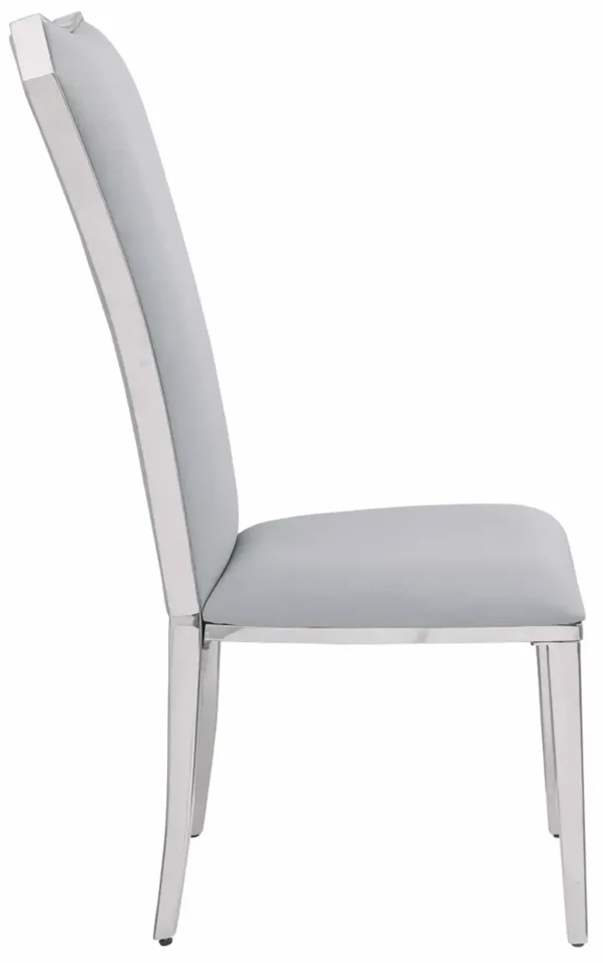 Chintaly Jennifer Grey Contemporary Tall-Back Side Chair