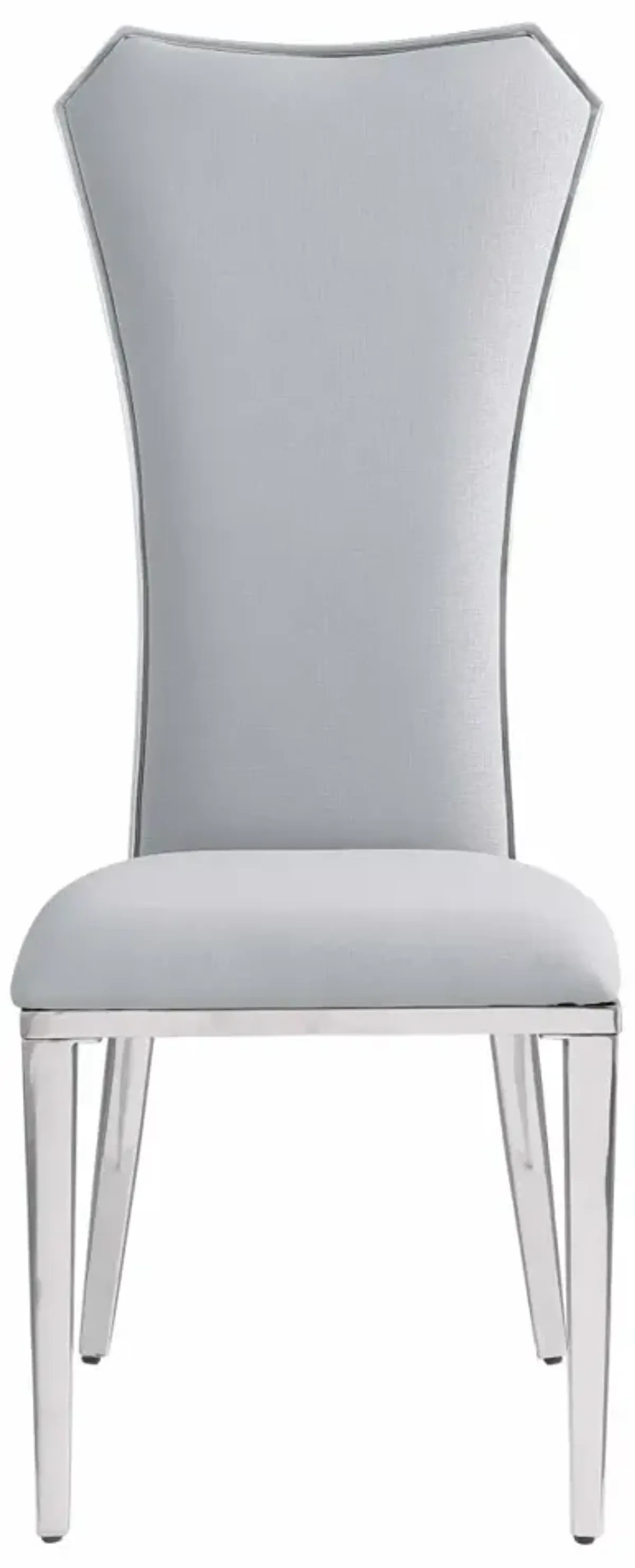 Chintaly Jennifer Grey Contemporary Tall-Back Side Chair