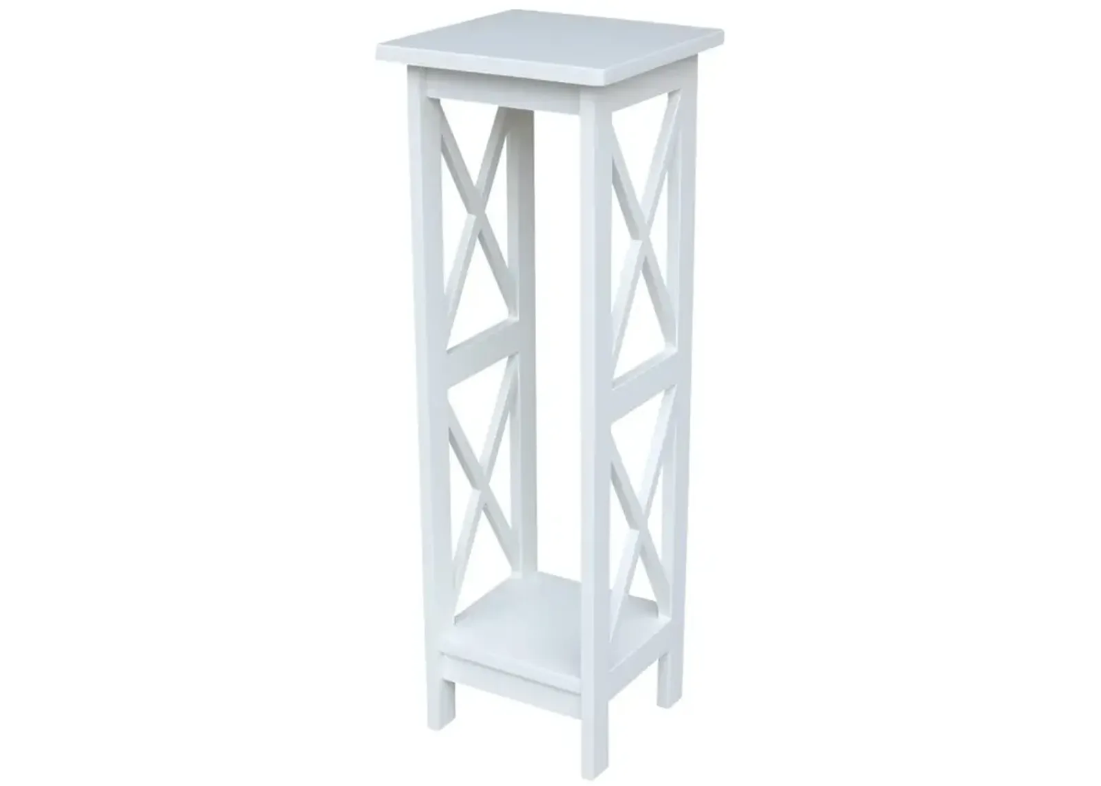 John Thomas 36 Inch X-Side Plant Stand in White