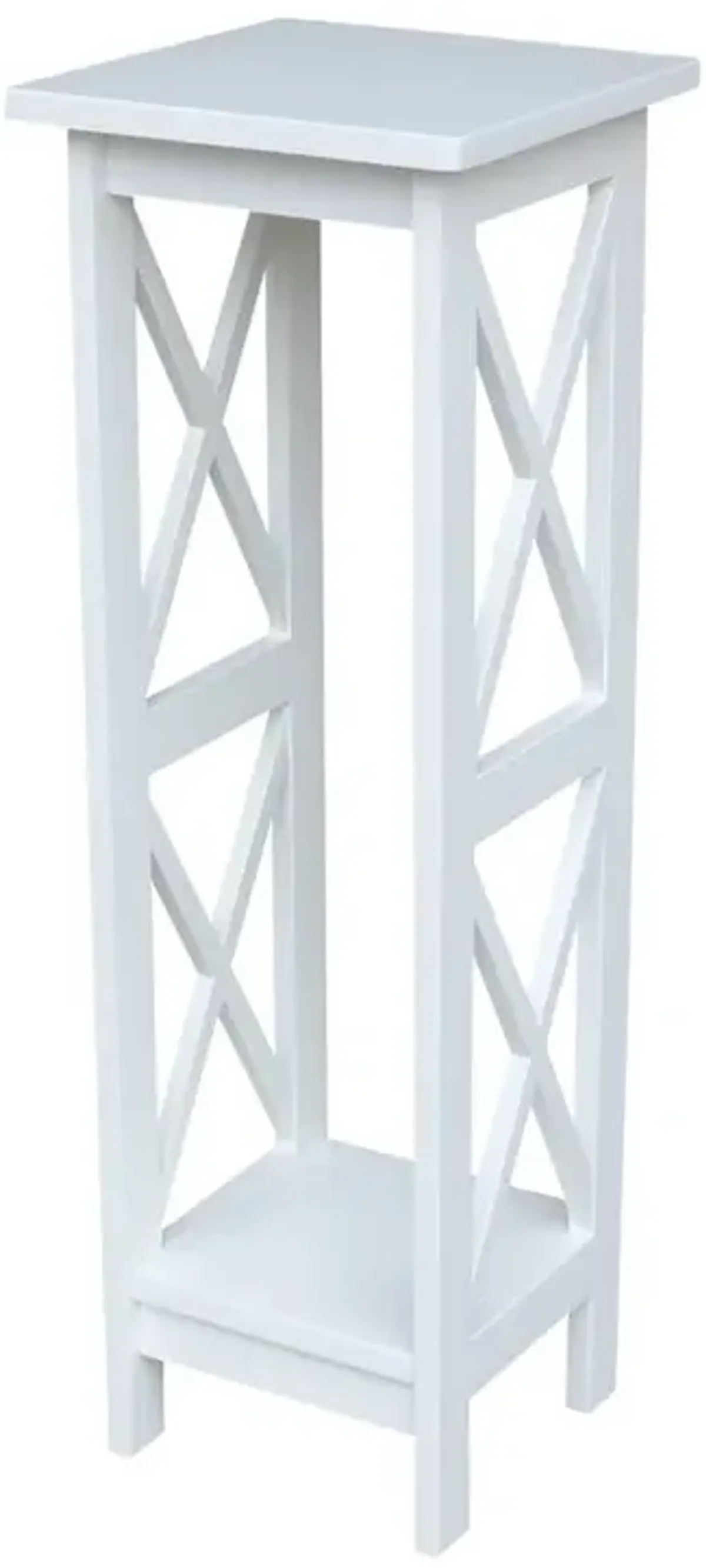 John Thomas 36 Inch X-Side Plant Stand in White