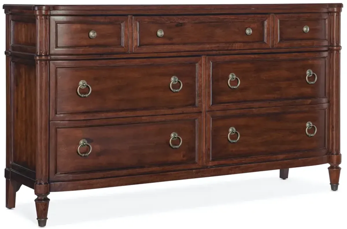 Hooker Furniture Charleston Brown Seven Drawer Dresser