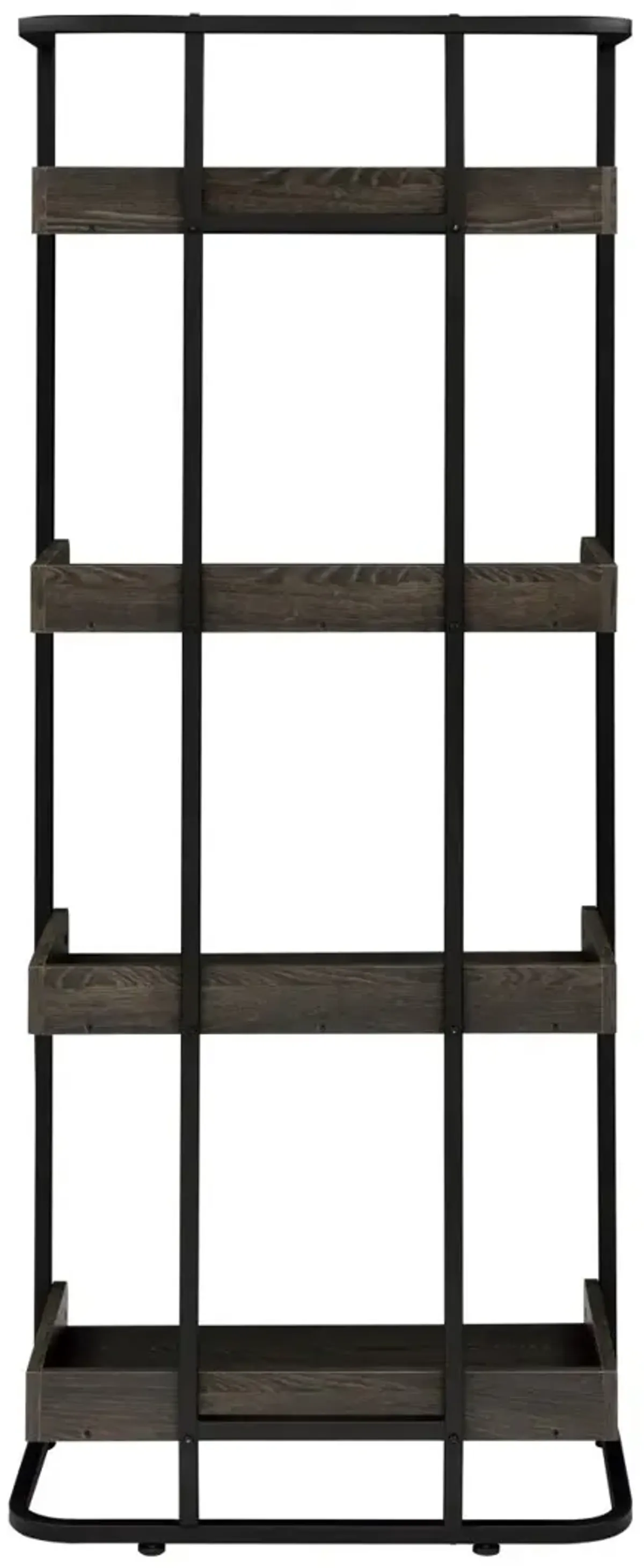 Coaster Ember 68 Inch 4-Shelf Bookshelf Dark Oak & Black