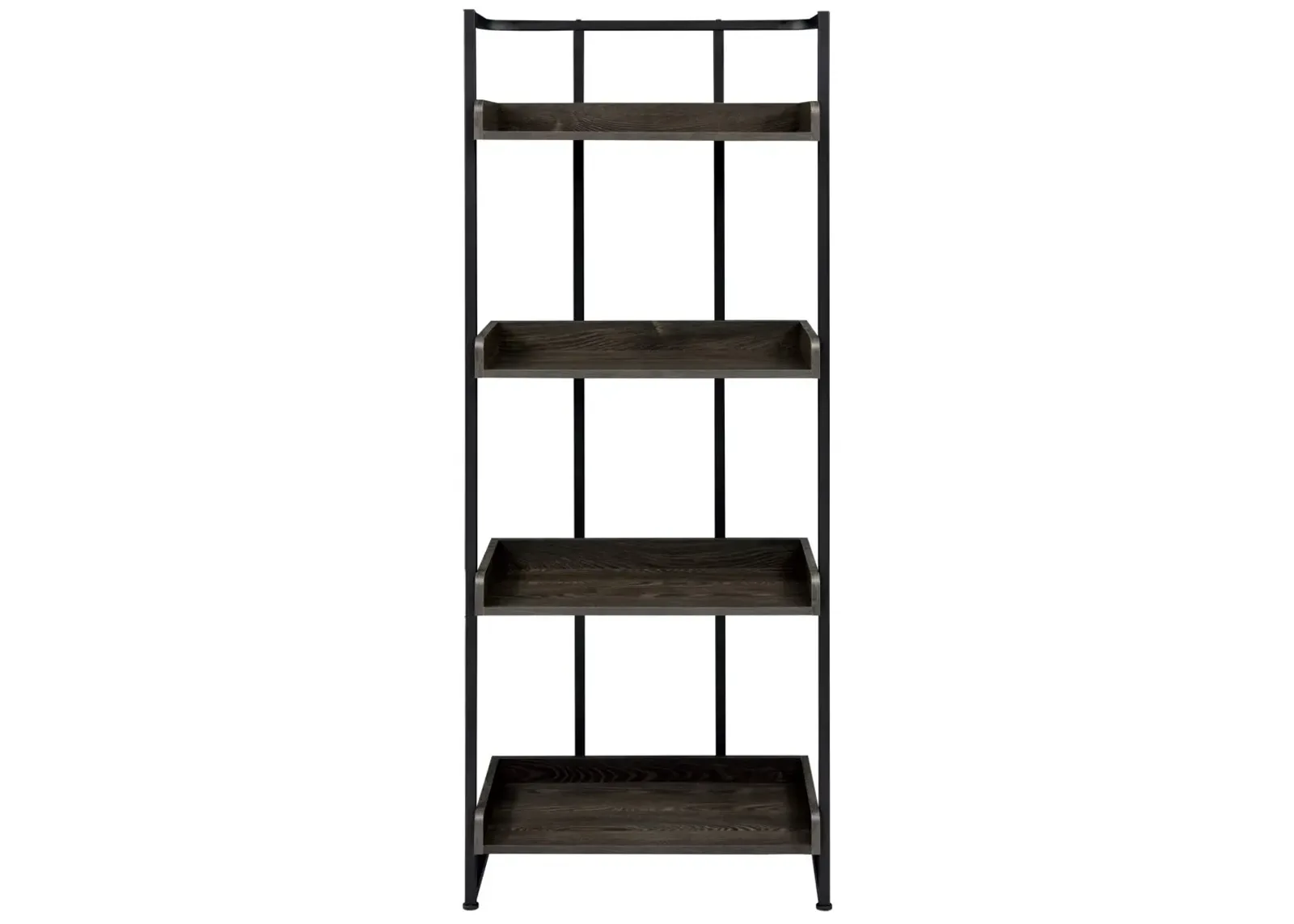 Coaster Ember 68 Inch 4-Shelf Bookshelf Dark Oak & Black