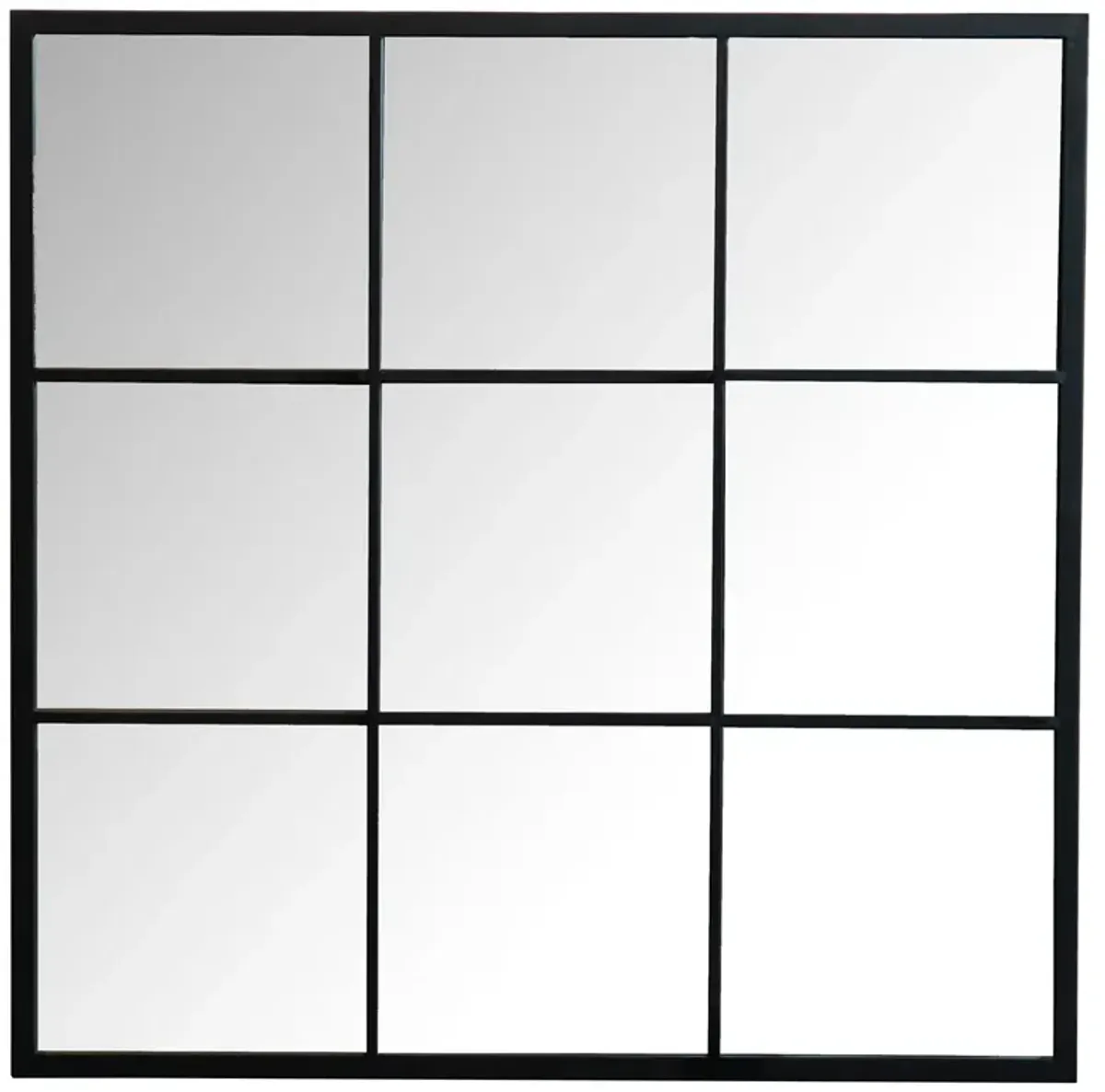 Coaster Quetzal 35 X 35 Inch Square Window Pane Wall Mirror Black