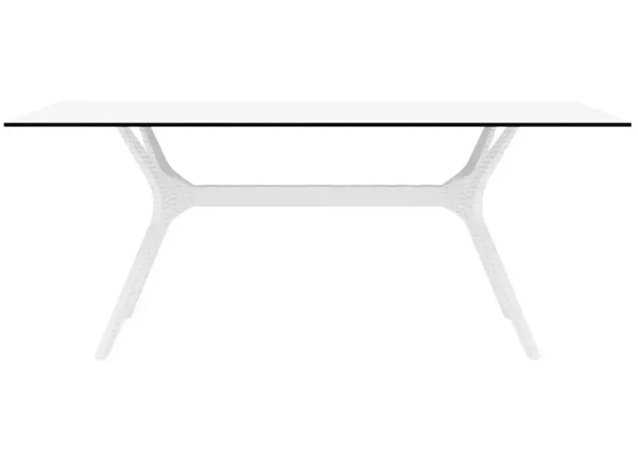 IBIZA RECTANGLE TABLE 71" WHITE