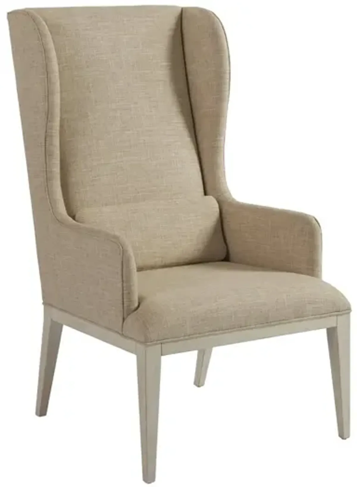 Barclay Butera by Lexington Newport Seacliff 19 Inch Upholstered Host Wing Dining Chair White Washed