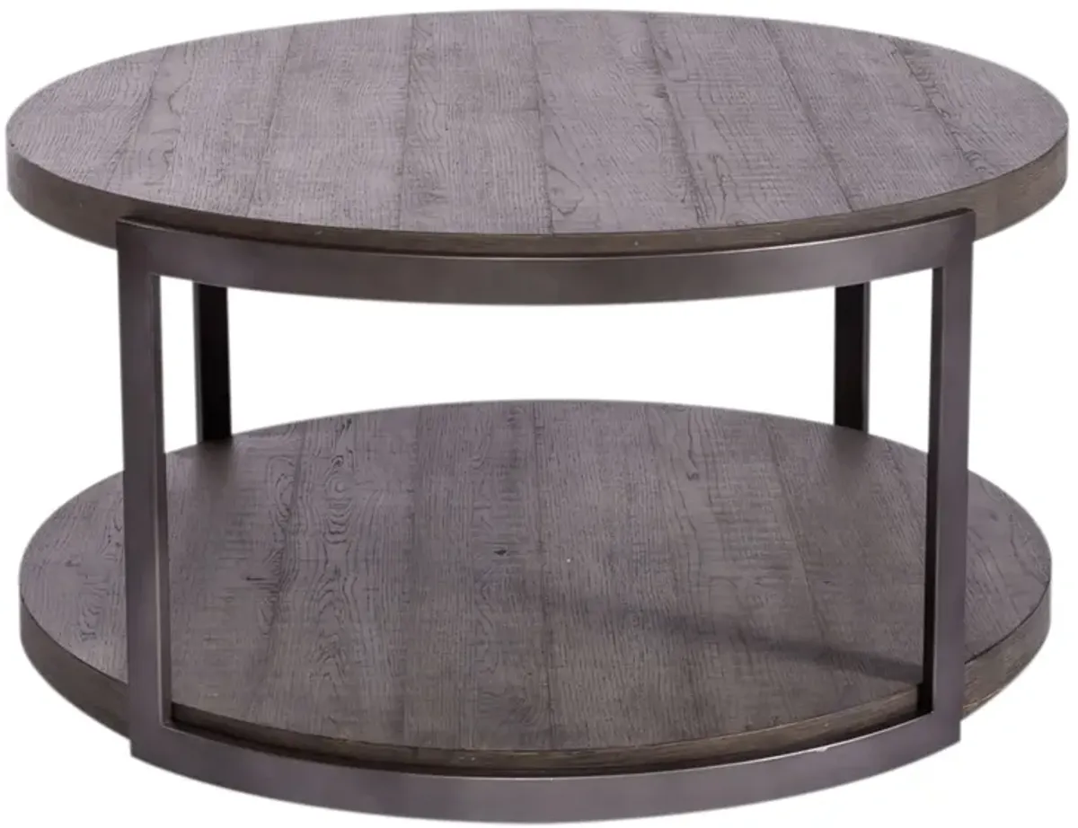 Liberty Furniture Modern View Gauntlet Gray Round Cocktail Table