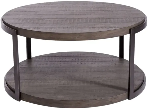 Liberty Furniture Modern View Gauntlet Gray Round Cocktail Table