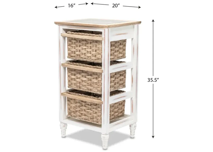 ISLAND BREEZE 3-BASKET STORAGE CABINET