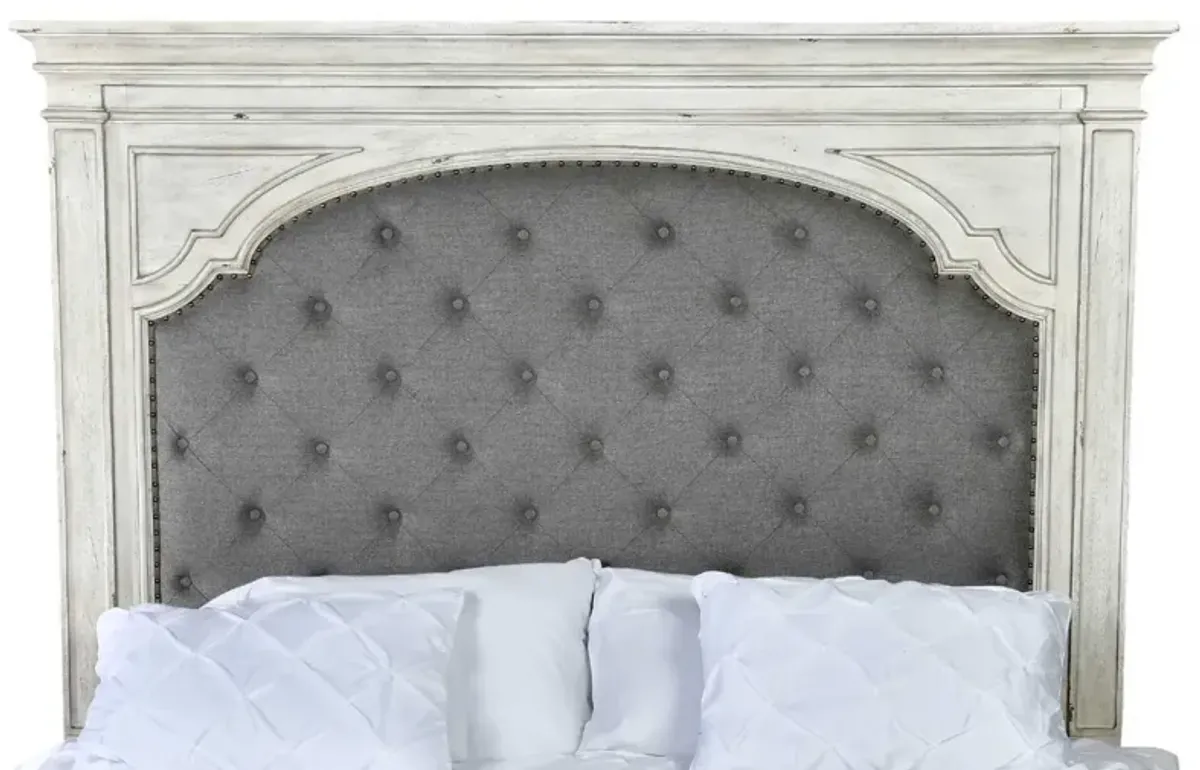 Steve Silver Highland Park Cathedral White Queen Headboard