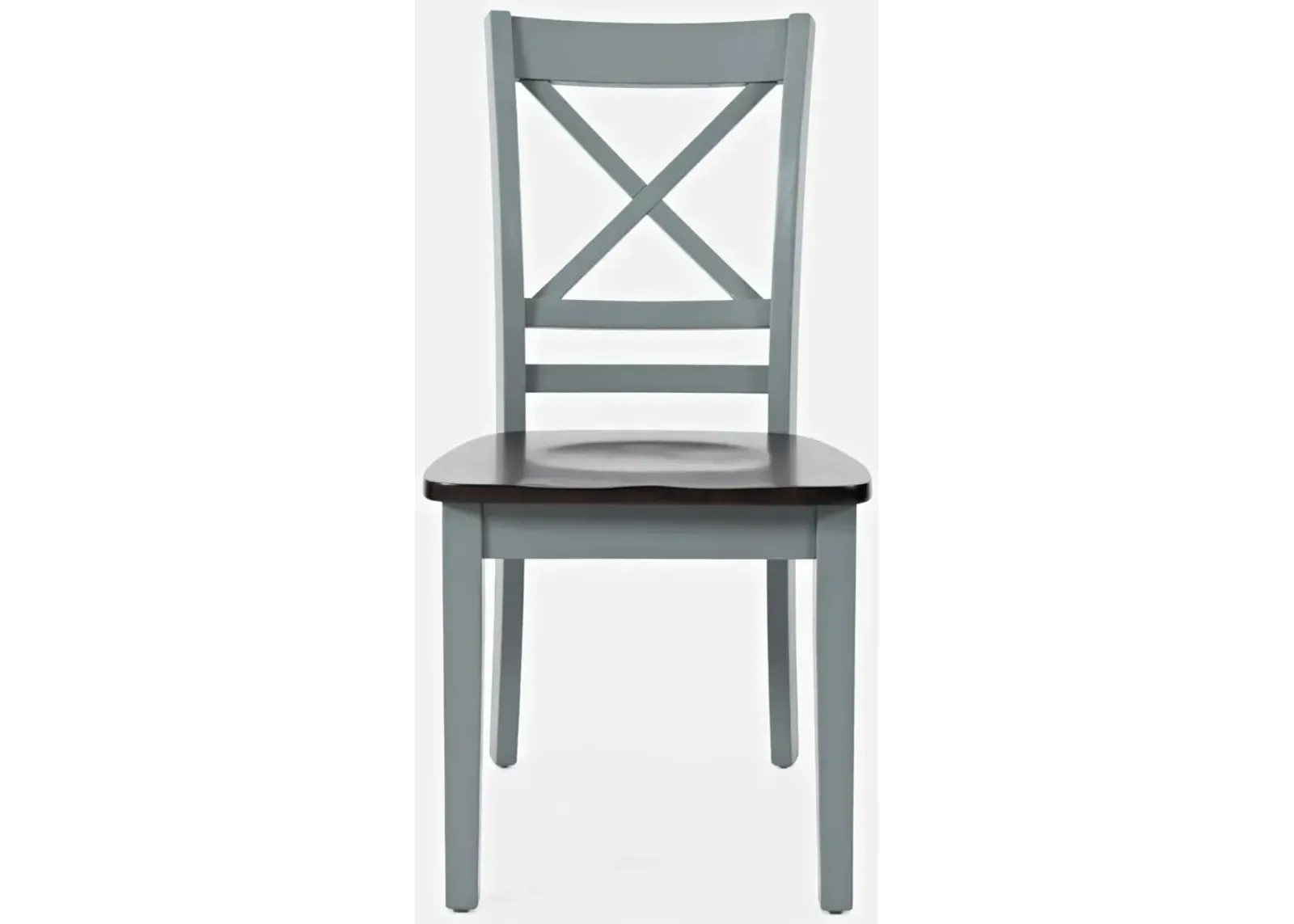 Jofran Asbury Park X-Back Chair Grey/Autumn Brown