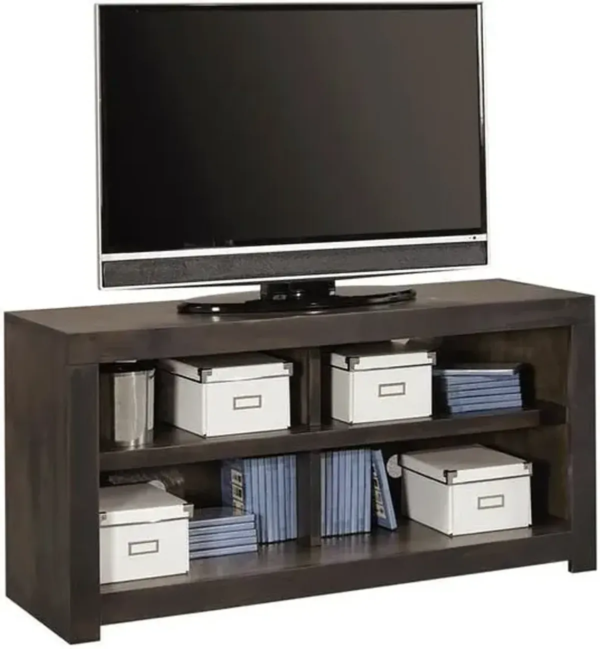 Aspenhome Avery Loft Ghost Black 49 Inch Open TV Stand Console