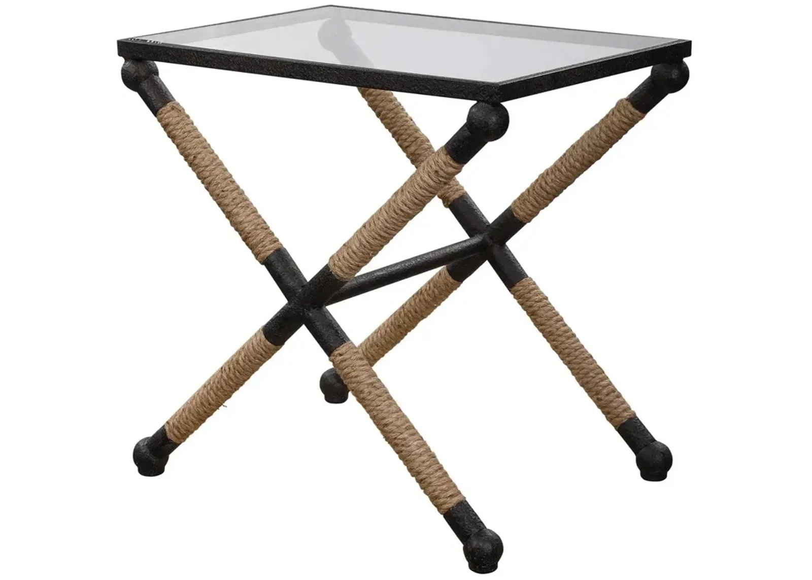 Uttermost Braddock Black Accent Table