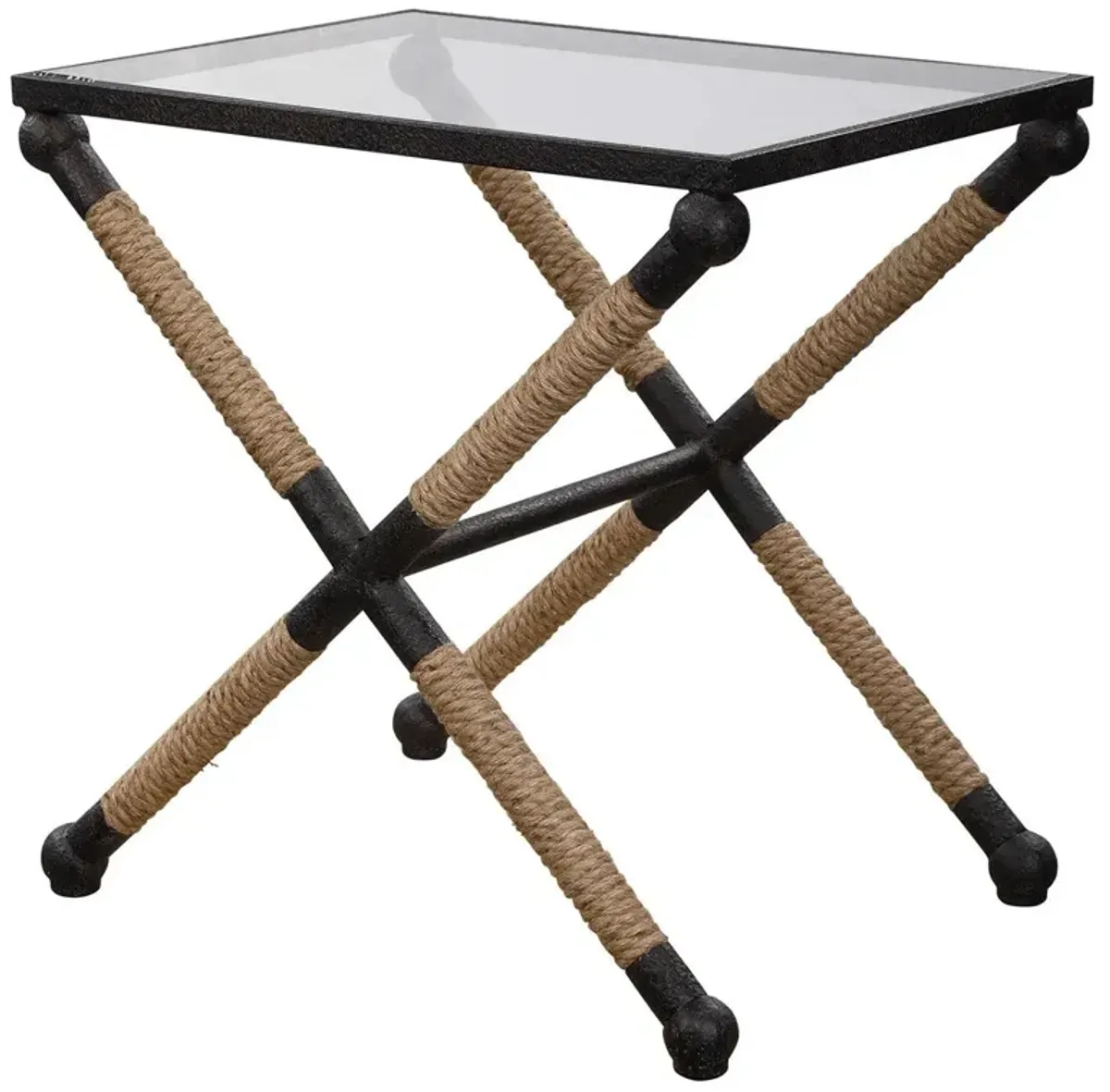 Uttermost Braddock Black Accent Table