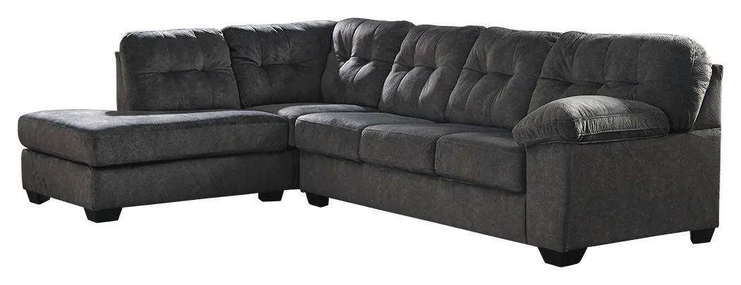 ACCRINGTON 2-PIECE SECTIONAL WITH CHAISE GRANITE SIGNATURE DESIGN