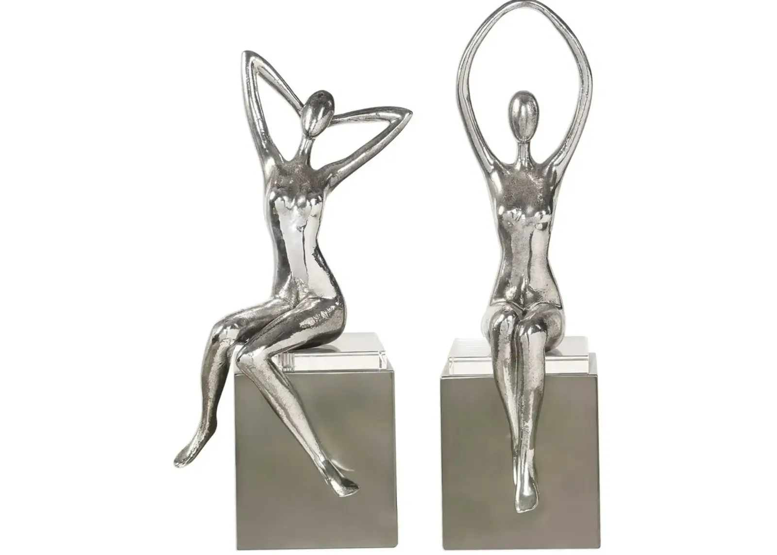 Uttermost Jaylene 2-Piece Silver Sculptures